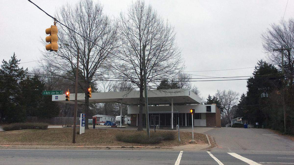 This closed gas station at 1200 Martin Luther King Jr. Blvd. in Chapel Hill -- and the 72 mobile homes behind it -- could be redeveloped if a recently submitted concept plan moves forward. The project aims to keep as many of the families in their homes as possible, a development official said.