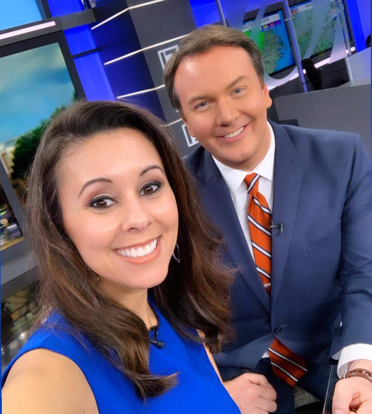 Taniya Wright with CBS 17 / WNCN morning co-anchor Bill Young.