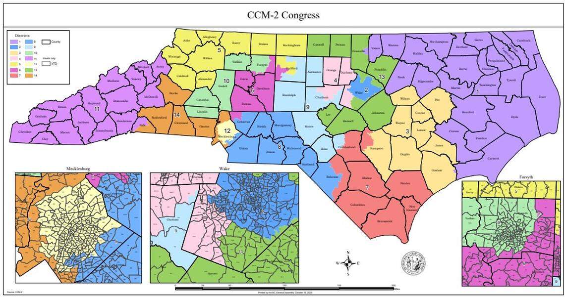 At President Donald Trump’s request, North Carolina Republicans proposed a new congressional map likely to pick up another seat for the GOP.