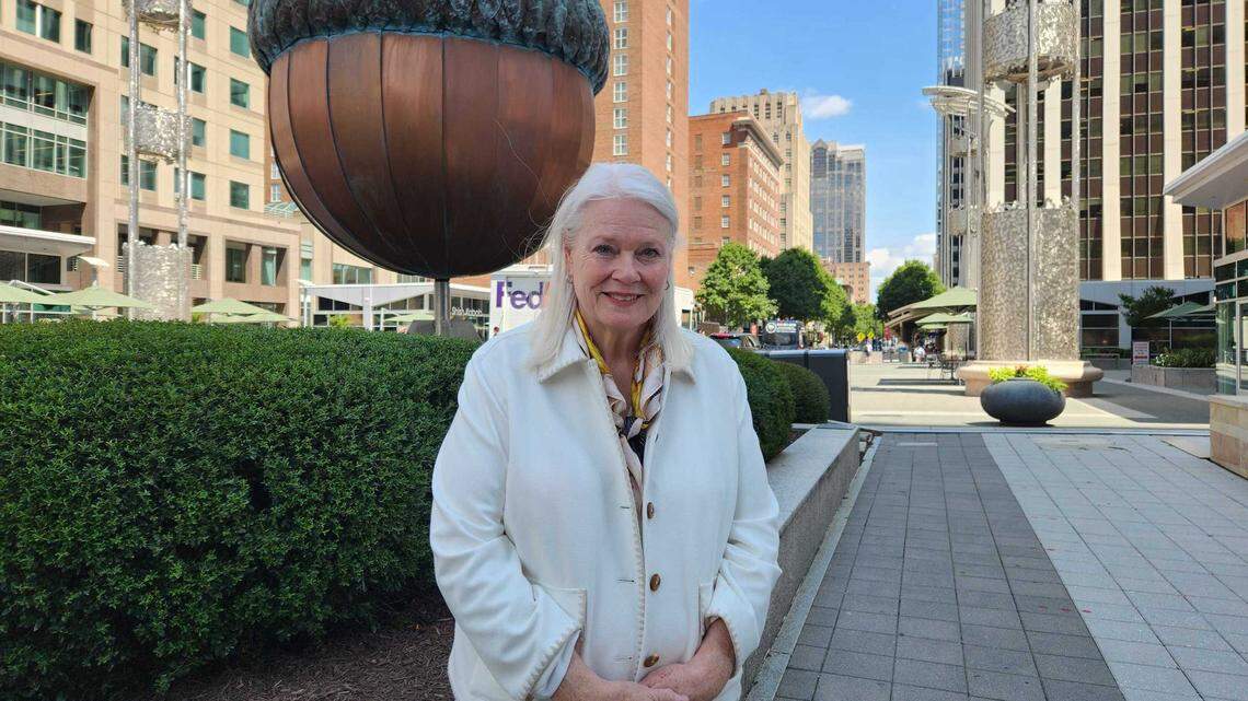 North Carolina State Human Resources Director Staci Meyer, who leads the Office of State Human Resources, pictured on Fayetteville Street in downtown Raleigh on Monday, July 21, 2025.