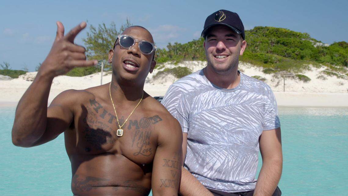 Fyre Festival organizer Billy McFarland, right, and his partner, rapper Ja Rule promoting the planned music festival in the Bahamas.