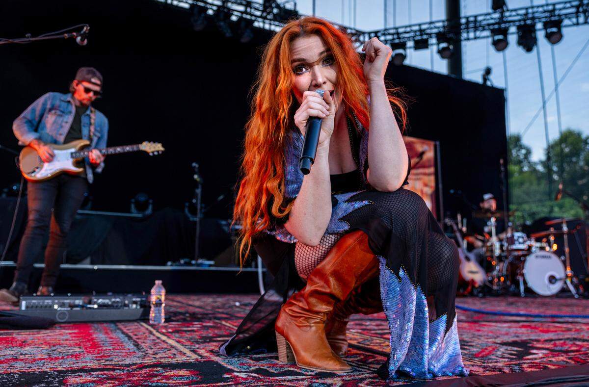Caylee Hammack opens for Brothers Osborne at Red Hat Amphitheater, Saturday night, June 8, 2024.