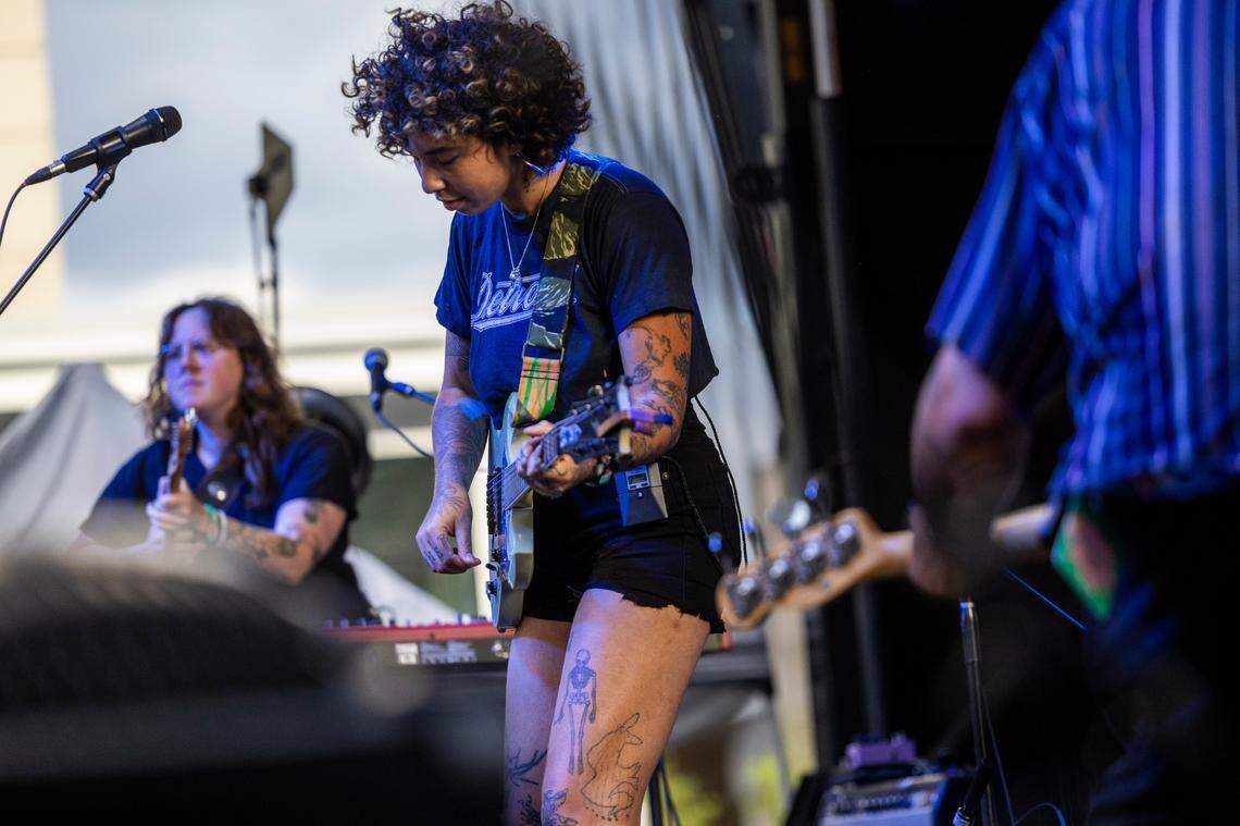 Indigo De Souza performs at City Plaza in Raleigh during the Hopscotch Music Festival on Saturday, Sept. 7, 2024.