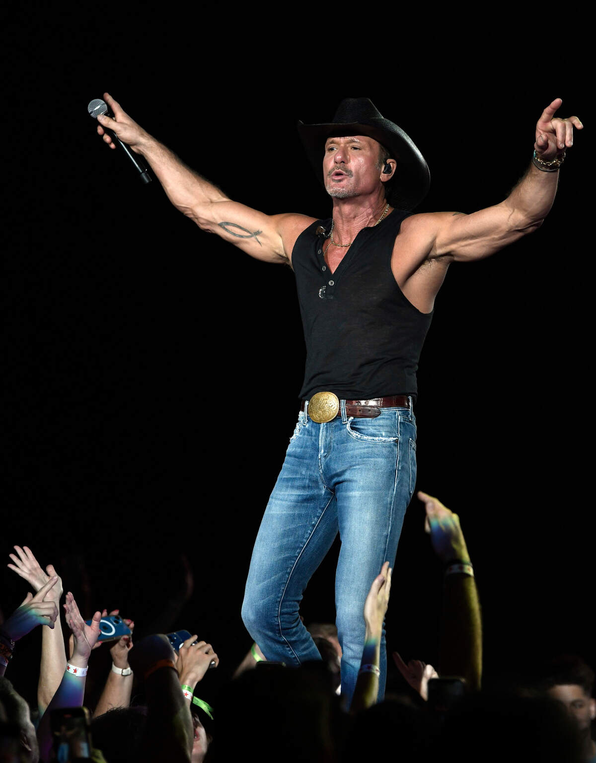 Tim McGraw brings his 2022 tour to Raleigh, N.C.’s Coastal Credit Union Music Park at Walnut Creek, Saturday night, May 21, 2022.