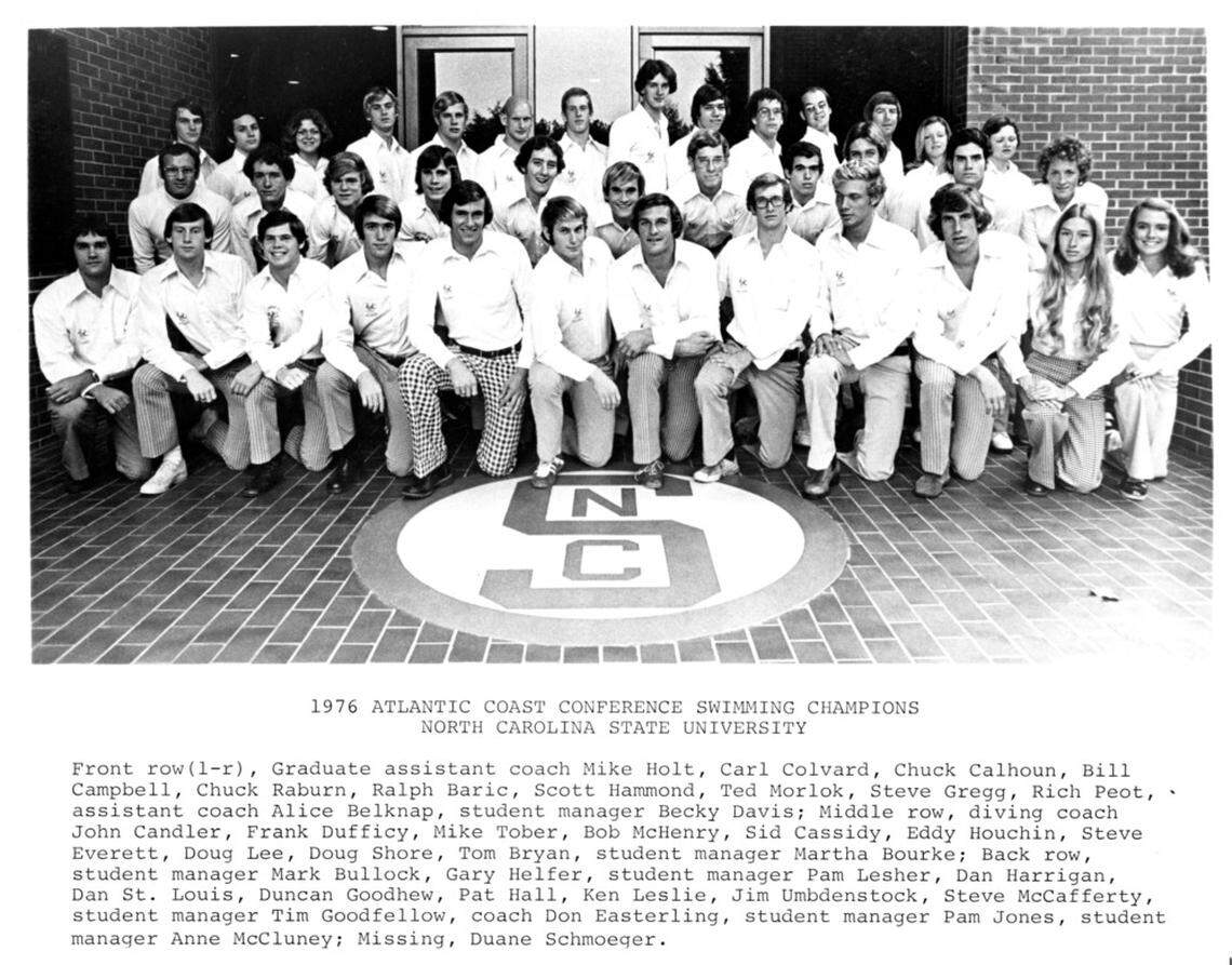 UNC-Chapel Hill coronavirus expert Ralph Baric was a distance swimmer on the N.C. State University swim team that won the 1976 ACC Championship.