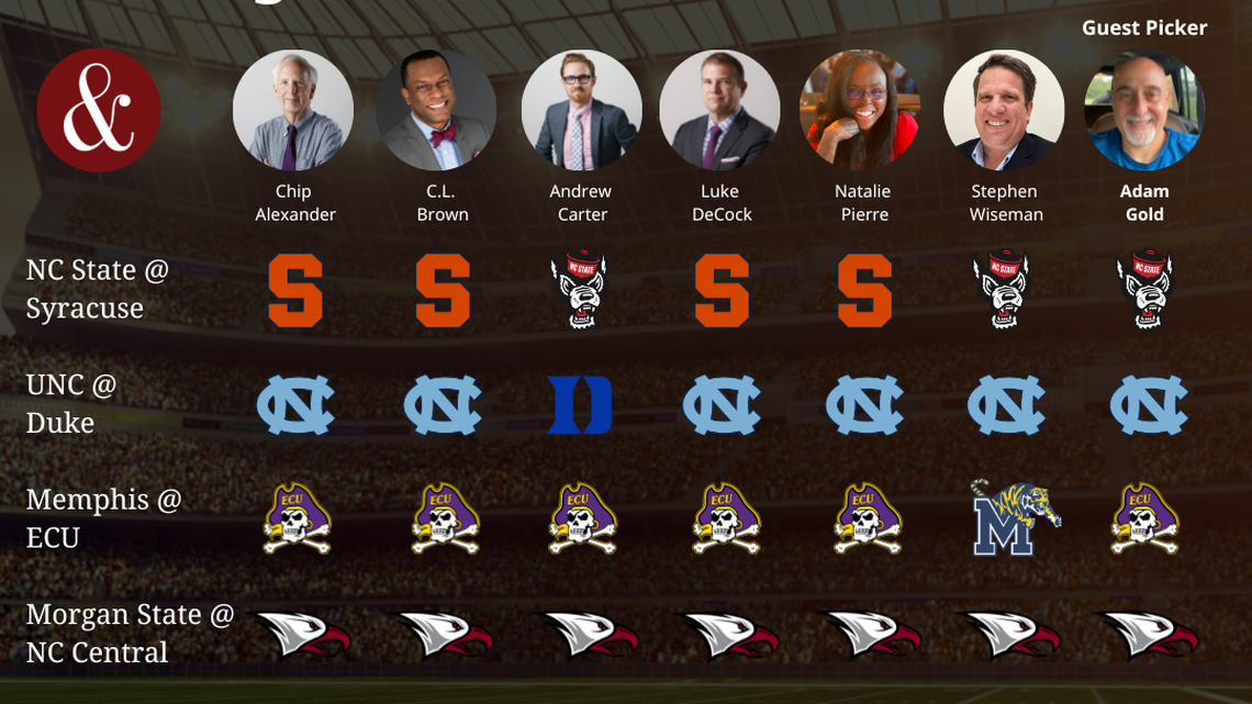Adam Gold joins N&O college football Week 7 picks for NC schools and other big games