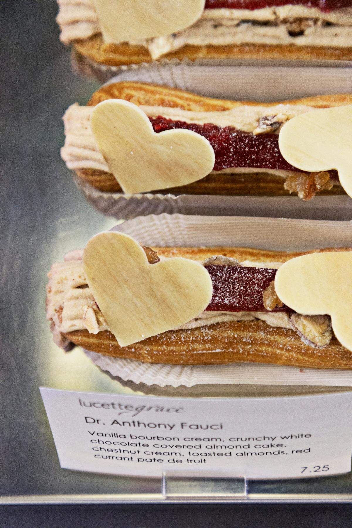 Downtown RaleighÕs lucettegrace is offering the Òdr. anthony fauci,Ó an eclair filled with vanilla bourbon cream. The website description of the eclair reads, ÒI love hearing Dr. FauciÕs voice, it just makes you want to sit down and have a cup of coffee and a pastry with him, socially distanced of course. I donÕt know that I will ever get the chance to sit down with Dr. Fauci, but if I did this is what IÕd make for him.Ó