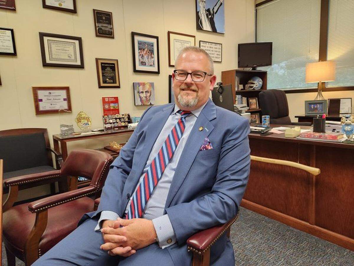 N.C. Sen. Todd Johnson, a Union County Republican, pictured in his office at the Legislative Office Building in Raleigh, N.C. on Thursday, June 8, 2023.