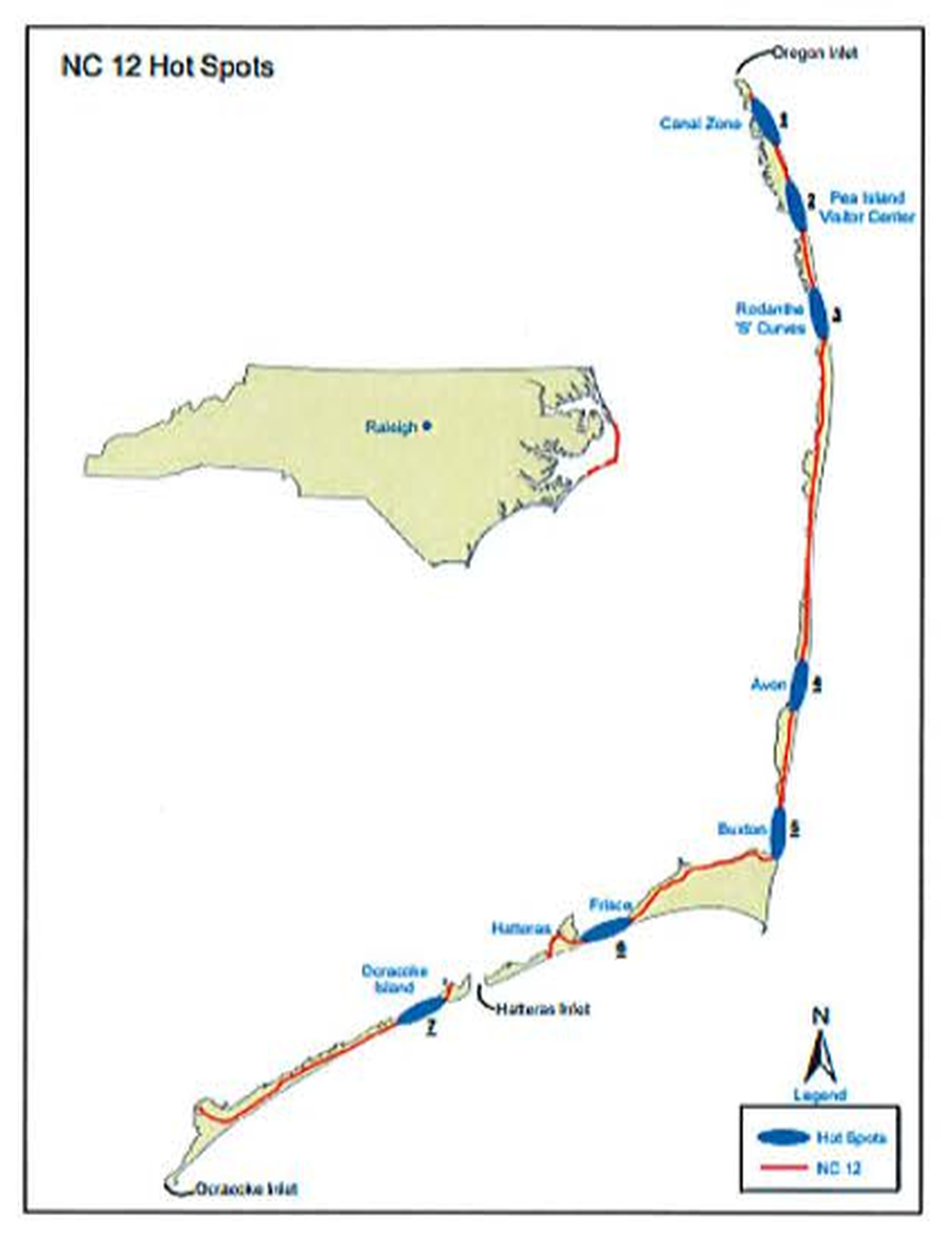 The N.C. Department of Transportation has identified seven “hot spots” on N.C. 12 along the Outer Banks that are prone to being flooded by the ocean or buried in sand, making travel hazardous or impossible. Some residents and business owners have asked Gov. Josh Stein to declare an emergency to try to speed along fixes for the critically important road.
