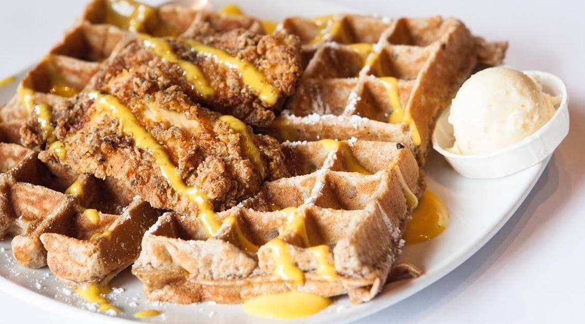 Dame’s Chicken and Waffles in Durham.