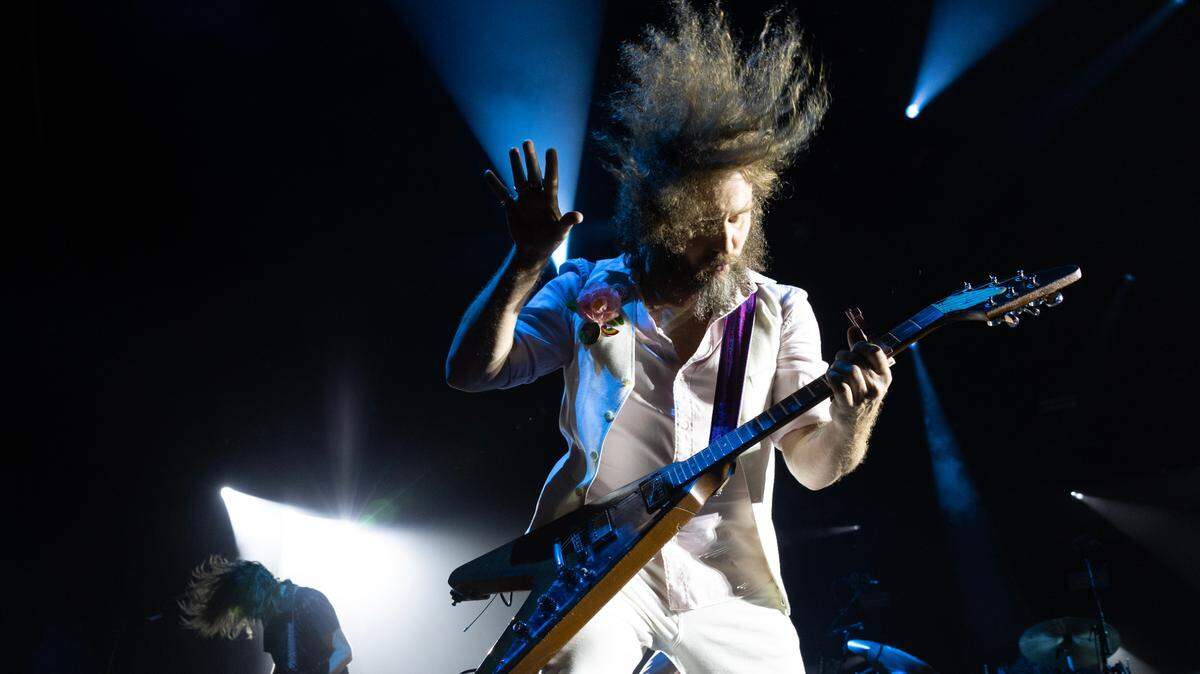 My Morning Jacket and Jim James along with Nathaniel Ratliff and The Nightsweats play Raleigh, N.C.’s Coastal Credit Union Music Park at Walnut Creek, Saturday night, Sept. 28, 2024.