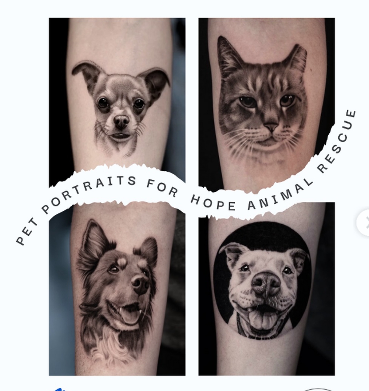 Pet tattoos from Ethereal Tattoo Gallery in Durham will raise money for Hope Animal Rescue.