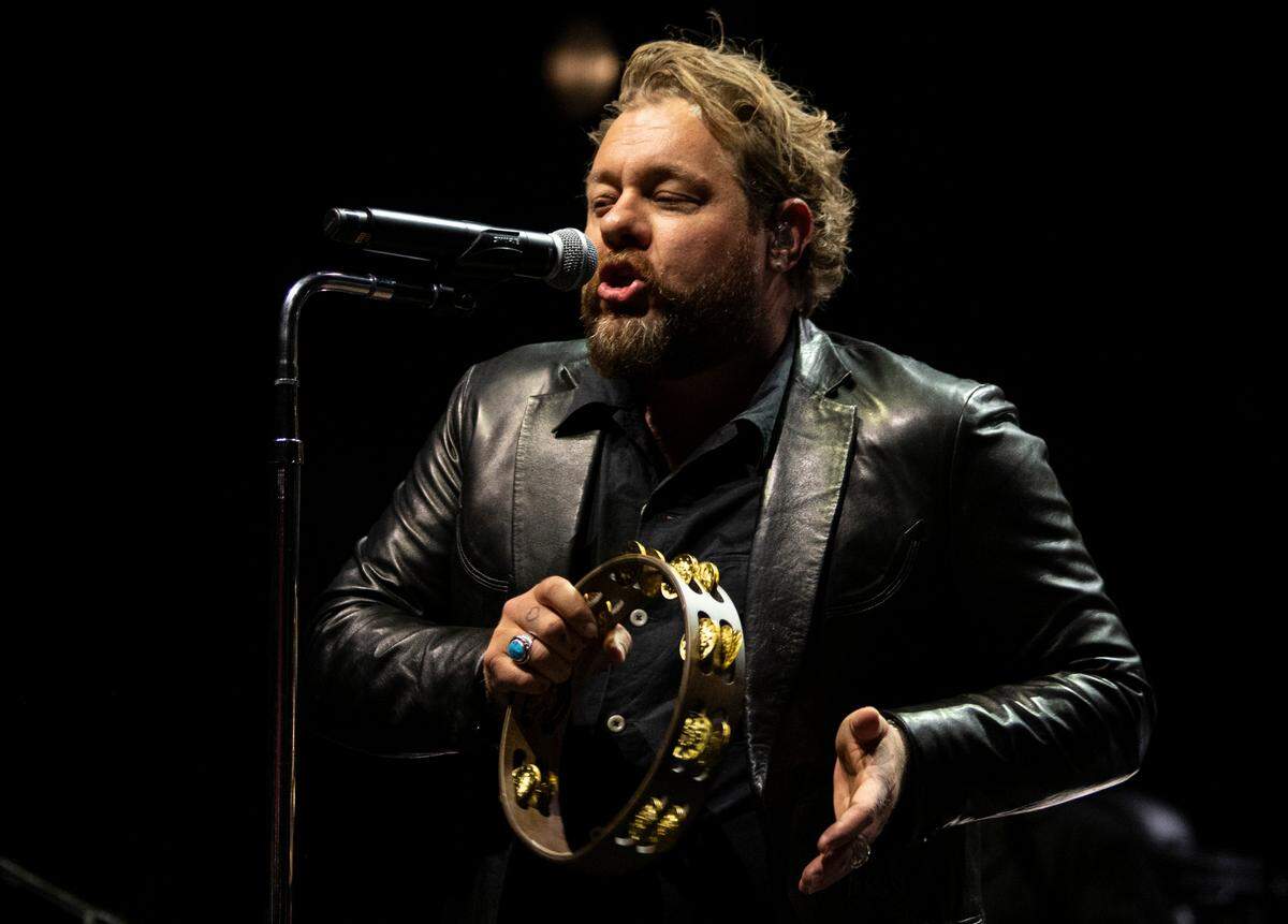 Nathaniel Rateliff and The Night Sweats in concert at Raleigh, N.C.’s Red Hat Amphitheater, Wednesday night, Sept. 27, 2023.