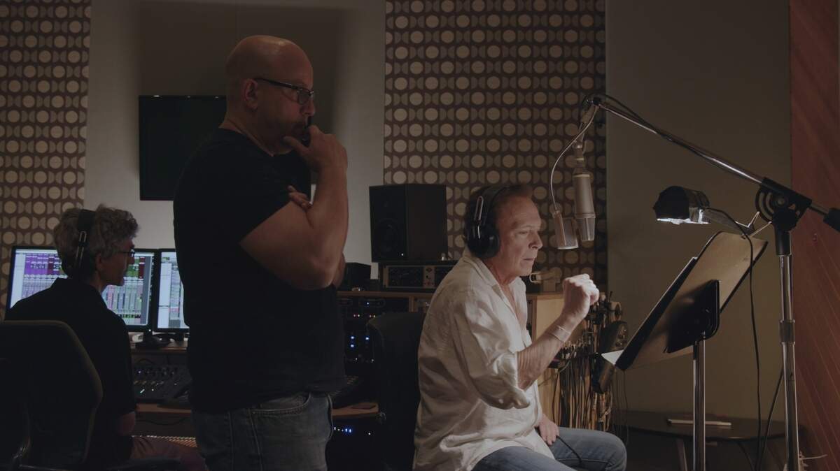 David Cassidy recording his final EP “Songs My Father Taught Me” in September 2017, shown in A&E’s Biography Presents "David Cassidy: The Last Session."