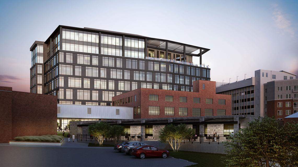The owners of the Venable Center in downtown Durham have revealed renderings of a new office tower it plans to build on the property.