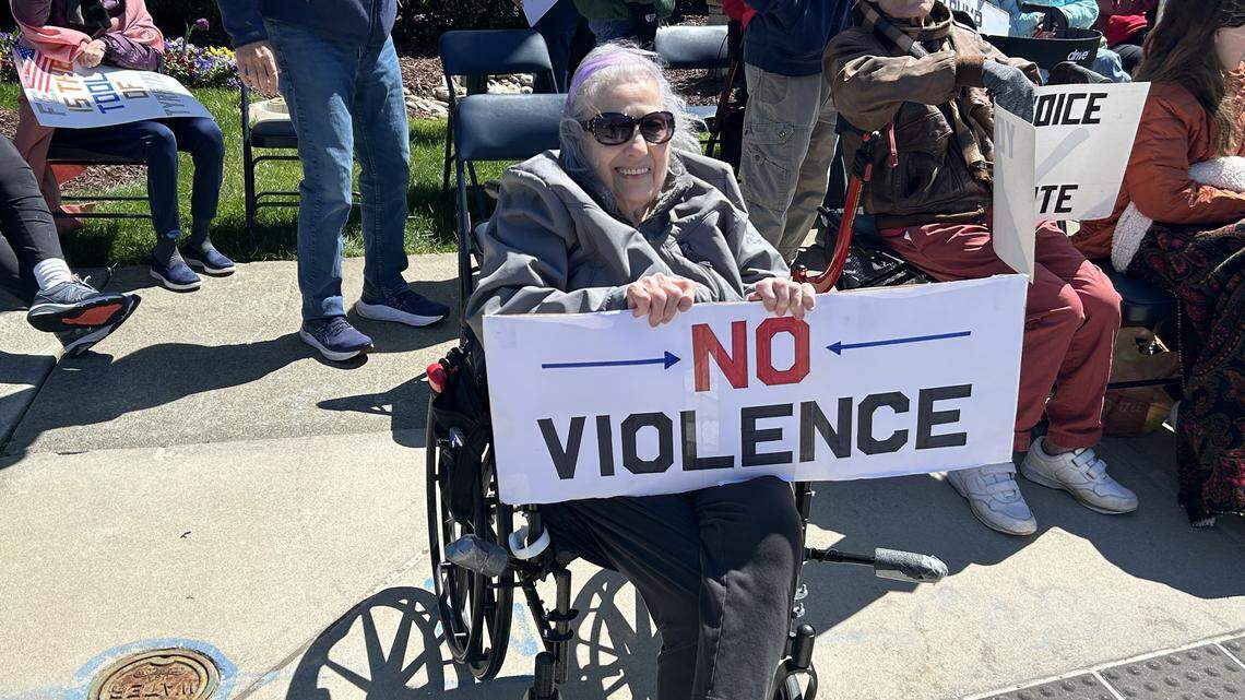 Raleigh seniors stage their own ‘No Kings’ rally, saying, ‘We’re old, we’re bold.’