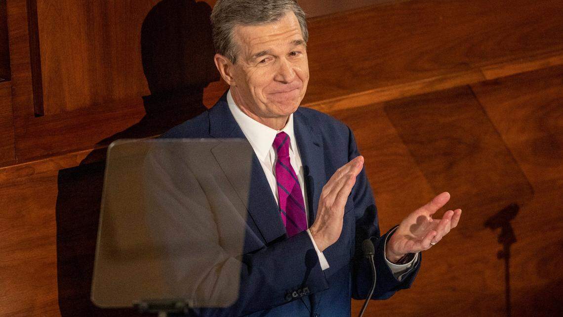 N.C. Gov. Roy Cooper filled out a 2023 NCAA Tournament bracket ahead of March Madness.