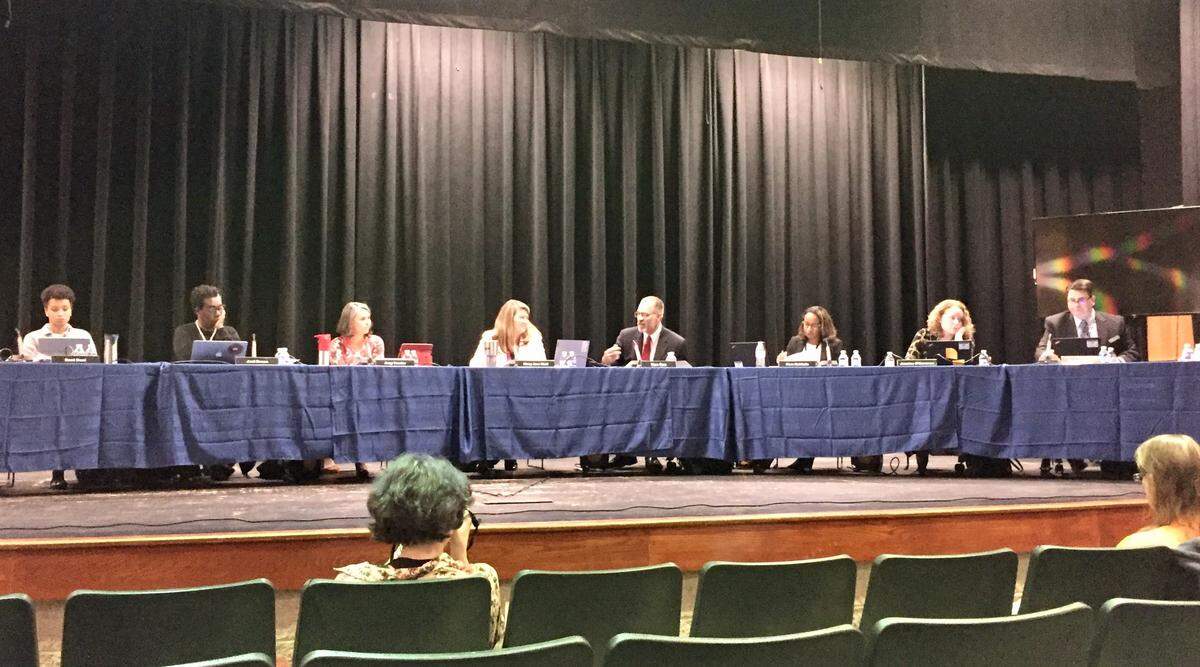 District attorney Ken Soo explains contract bidding and approval policies to the Chapel Hill-Carrboro School Board following the revelation that a $767,070 professional development contract was improperly awarded in June 2019.