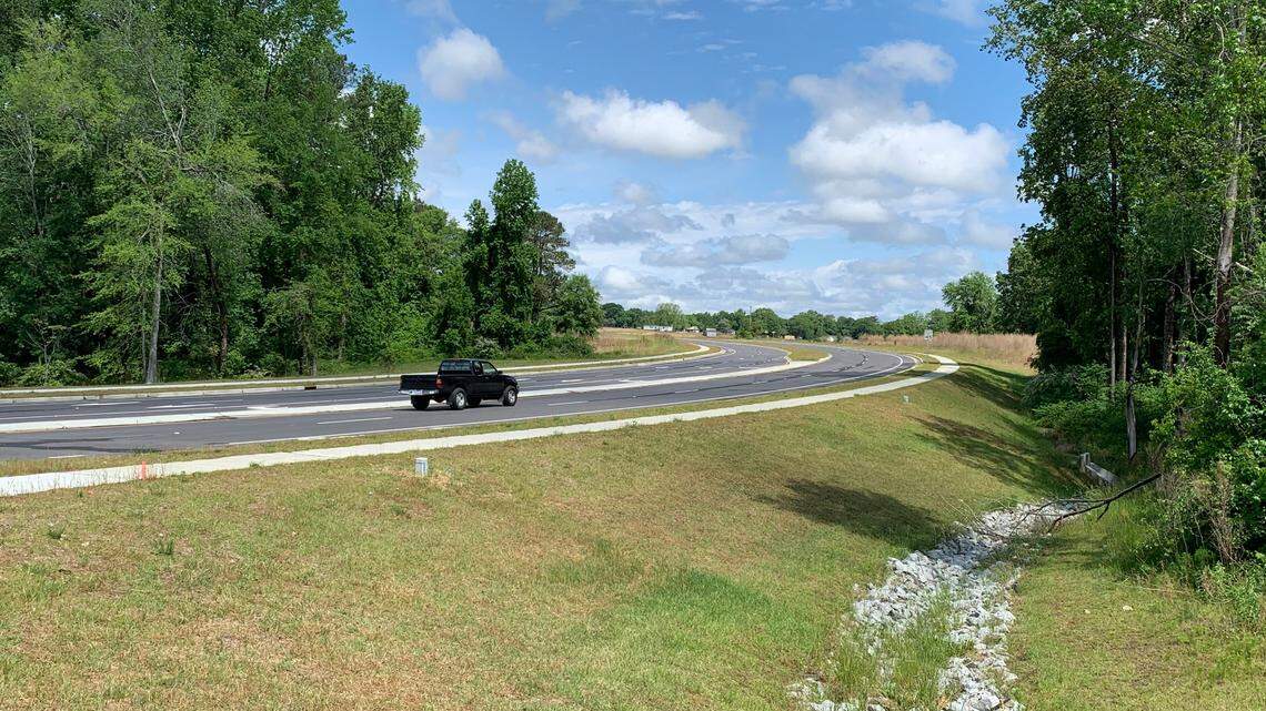 The final leg of Judd Parkway, which opened Friday, passes through mostly undeveloped land on the northwest side of Fuquay-Varina.