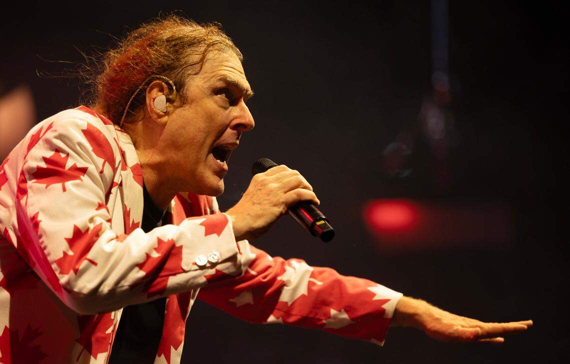 Weird Al Yankovic brings his “Bigger & Weirder 2025” tour to Raleigh, N.C.’s Red Hat Amphiteather, Thursday night, July 24, 2025.