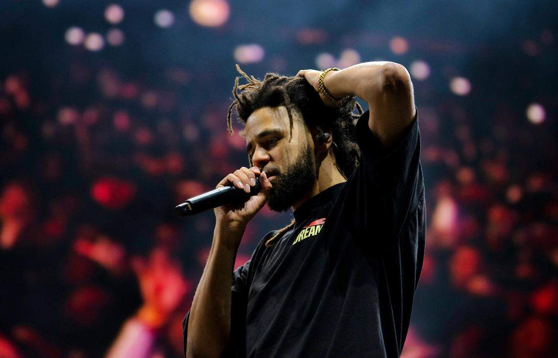 J. Cole headlines the Dreamville Festival in Raleigh, N.C., Sunday, April 2, 2023.