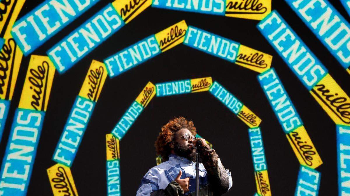 Bas performs during the fifth Dreamville Festival on Saturday, April 5, 2025, at Dorothea Dix Park in Raleigh, N.C.