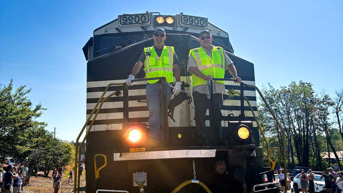 The Norfolk Southern freight train that rumbled into Old Fort on Saturday morning was the first since Hurricane Helene ravaged Western North Carolina more than a year and a half ago