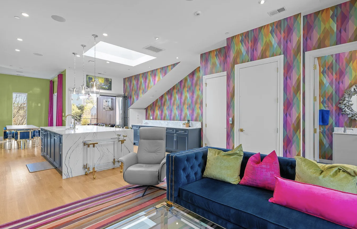 The kitchen and living room at 222 St. Mary’s St. in Raleigh’s The Saint subdivision, which listed for $1.8 million earlier this month.