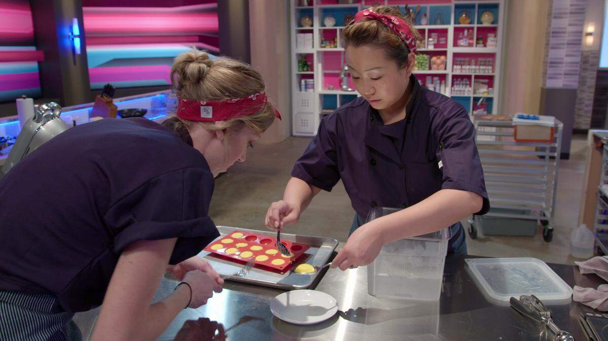 Contestants work against the clock to create sweet treats in the new Netflix baking competition series "Sugar Rush."