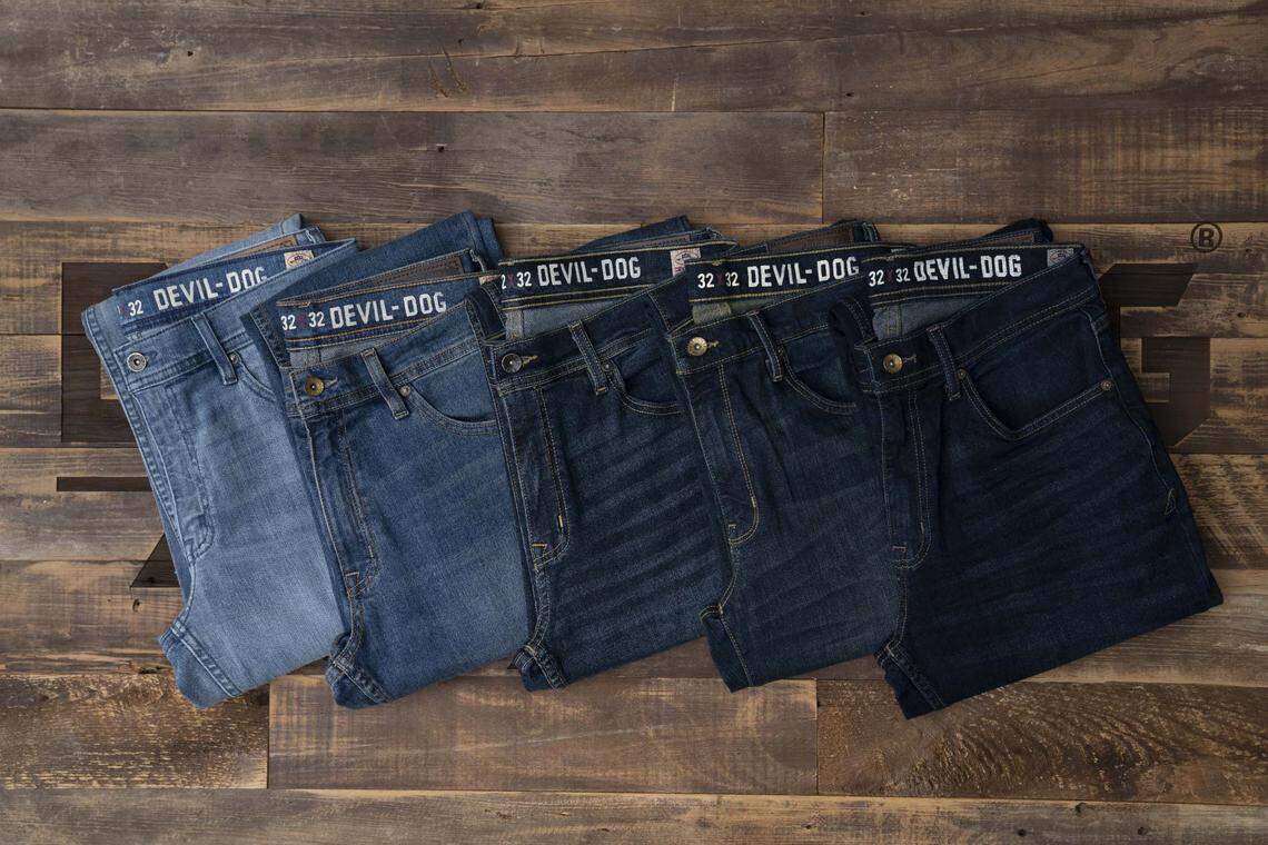 Devil-Dog jeans are all named after North Carolina locations, including Durham, Clayton and the best-selling Burke.