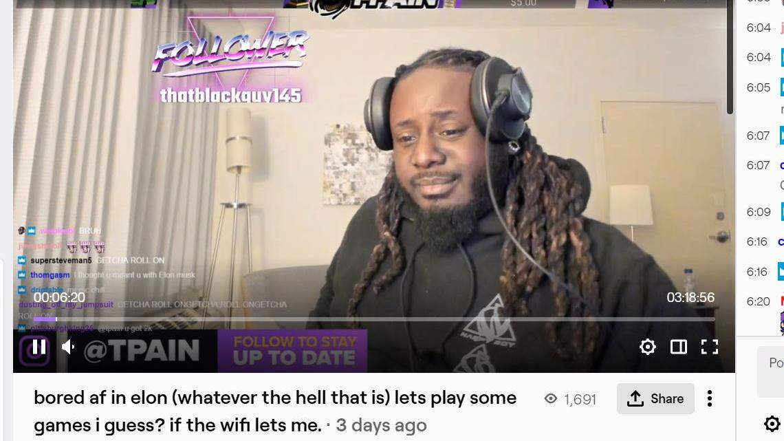 ‘Bored’ R&B singer T-Pain disses Elon, complains about ‘rich people’ on campus