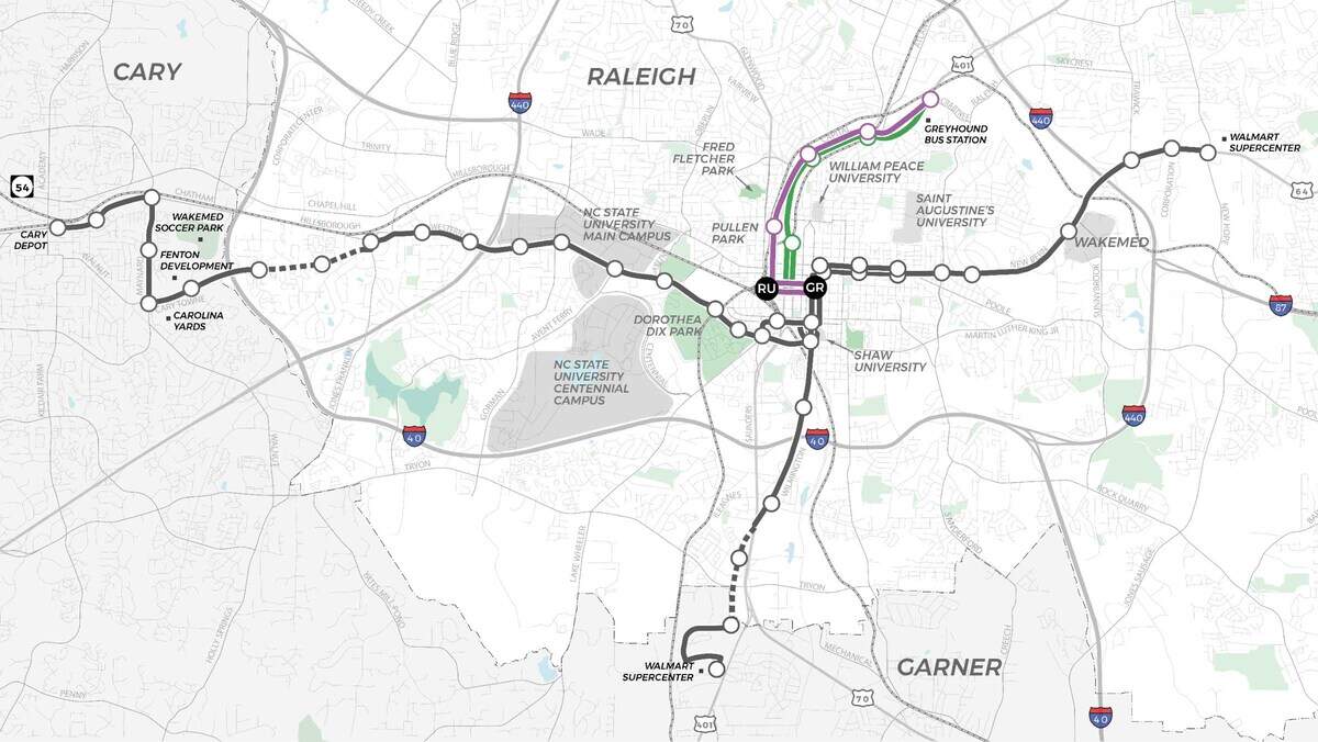 The plan calls for building approximately 20 miles of transit lanes along four BRT corridors within Wake County.