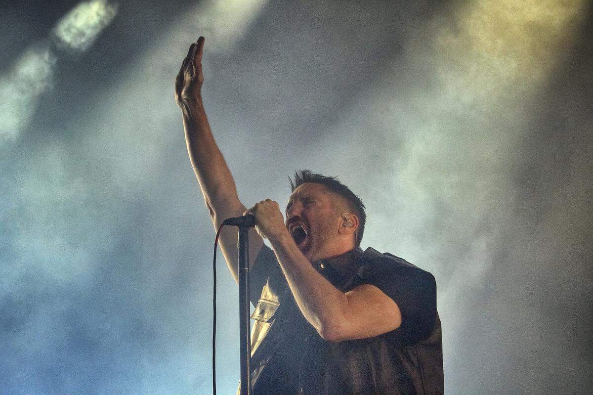 Trent Reznor and Nine Inch Nails open their 2022 U.S. tour at Raleigh, N.C.’s Red Hat Amphitheater, Thursday night, April 28, 2022.