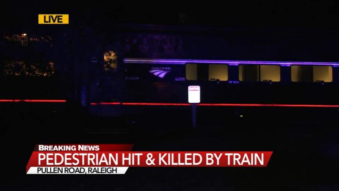 A man was hit and killed by an Amtrak train on Sunday night, July 23, 2023, in Raleigh near Pullen Road.