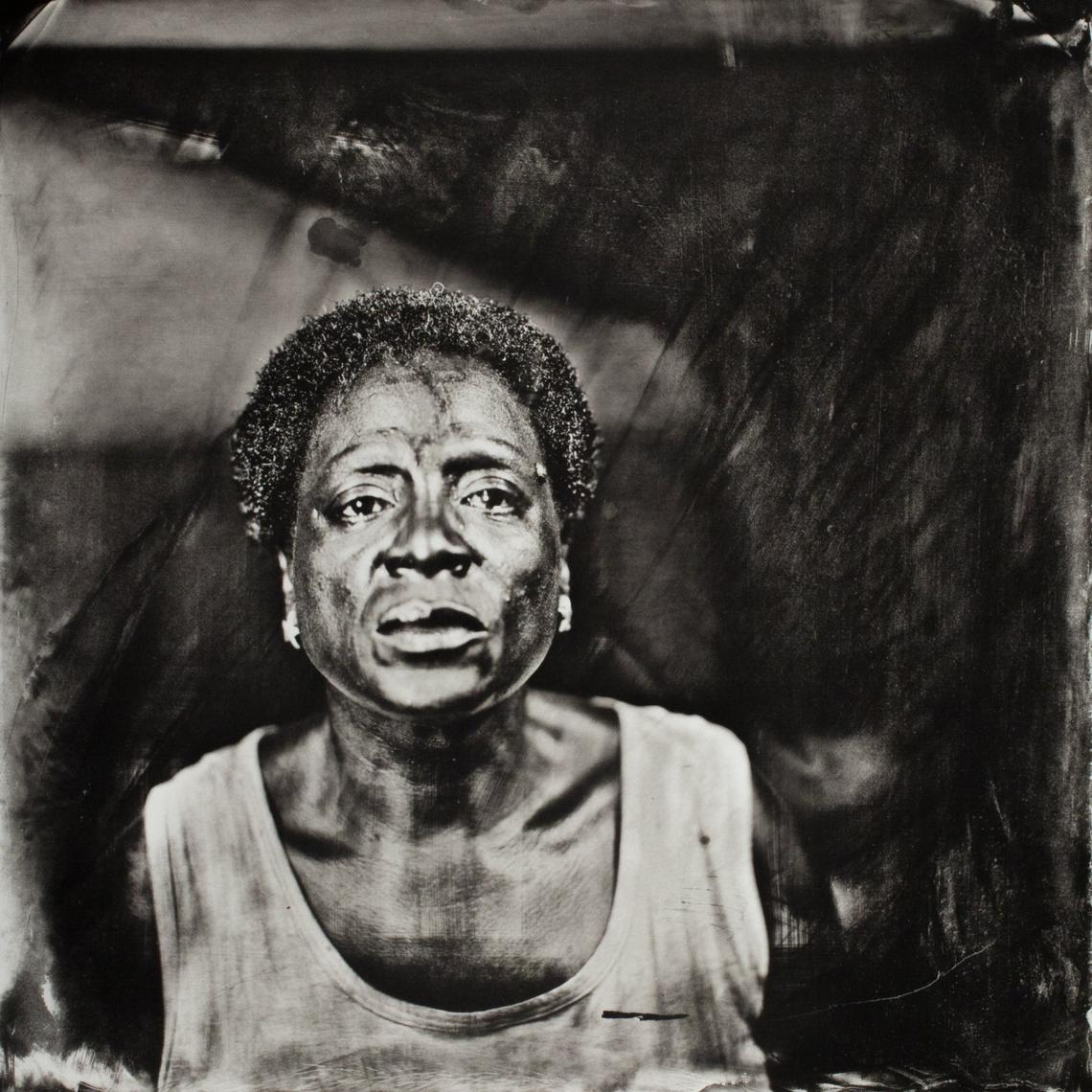 "Sharon Jones, soul singer, Augusta, Ga., 2015," is part of the "Our Living Past" exhibit by by Timothy Duffy at the Gregg Museum of Art & Design in Raleigh. Duffy’s wet plate collodion prints bring attention to the traditional musicians of the South.