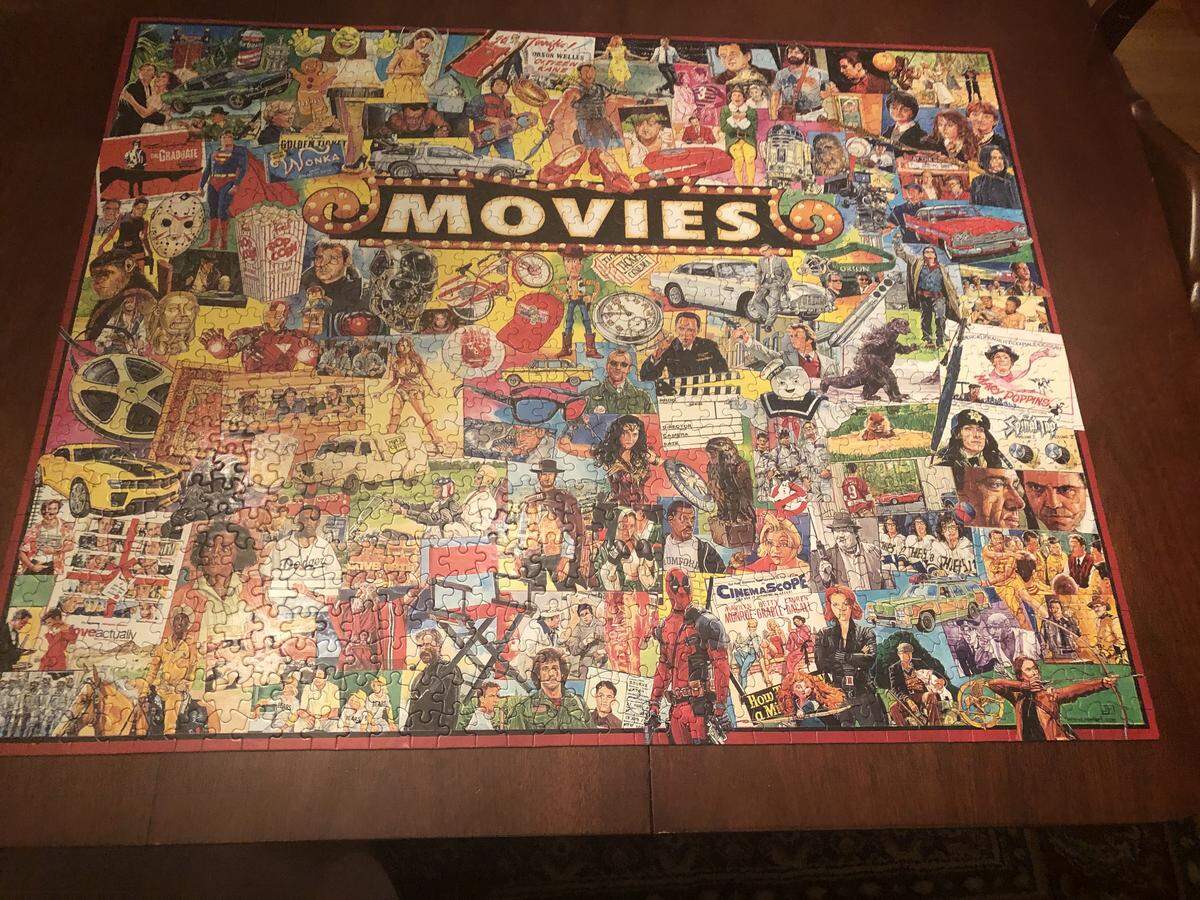 A 1,000 piece movie-themed puzzle.