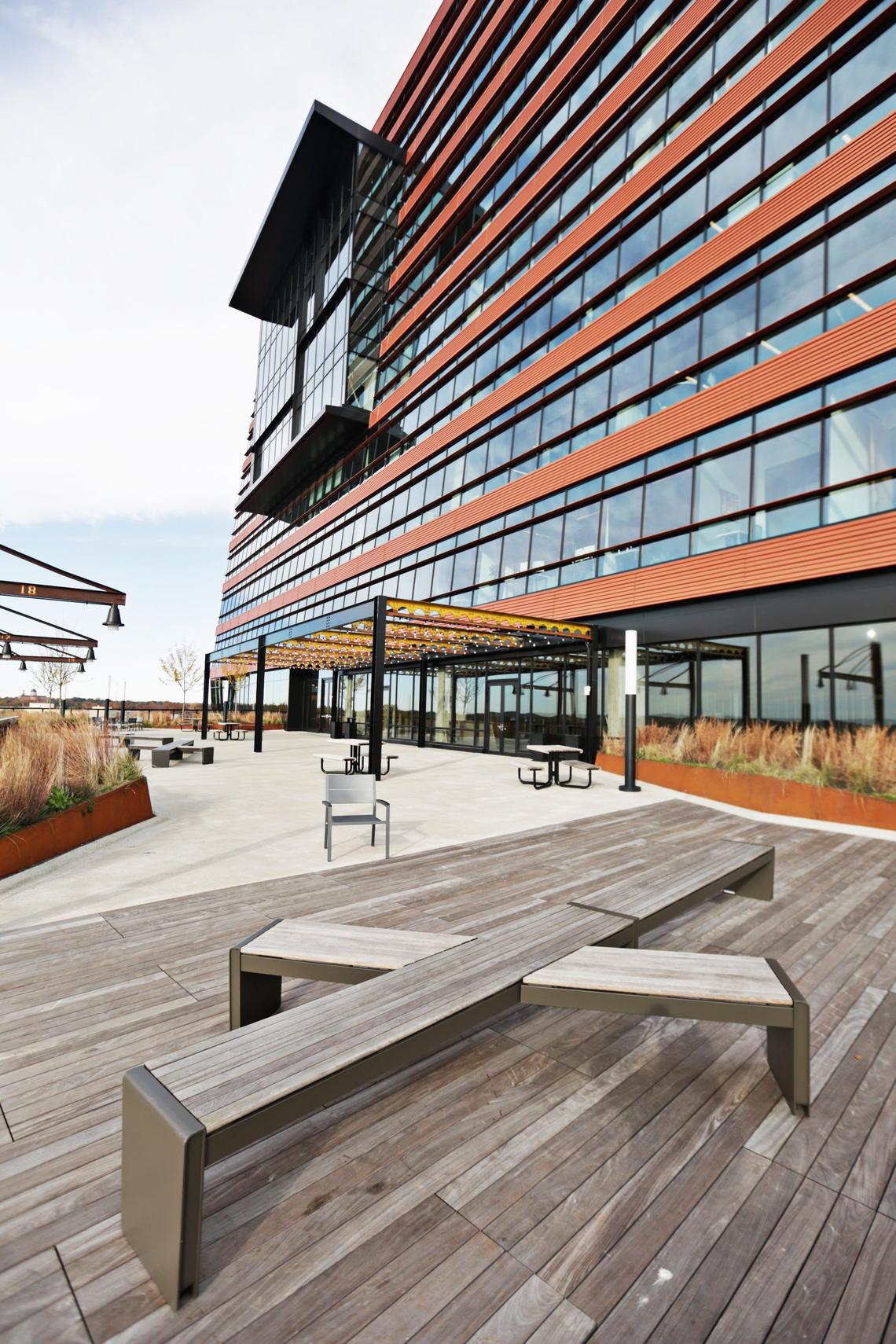 The views from The Dillon inspire - it’s not unusual to find 50 yoga practitioners taking in downtown’s sunrise on its landscaped, ninth-floor sky deck.