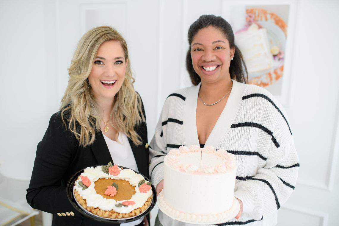 Slice Pie Company has moved into a new shared space on N. Person Street in Raleigh. Slice owner Kristen Mullins, left, has moved Slice into the longtime cake shop Sugar Euphoria, owned by Randi Smith.