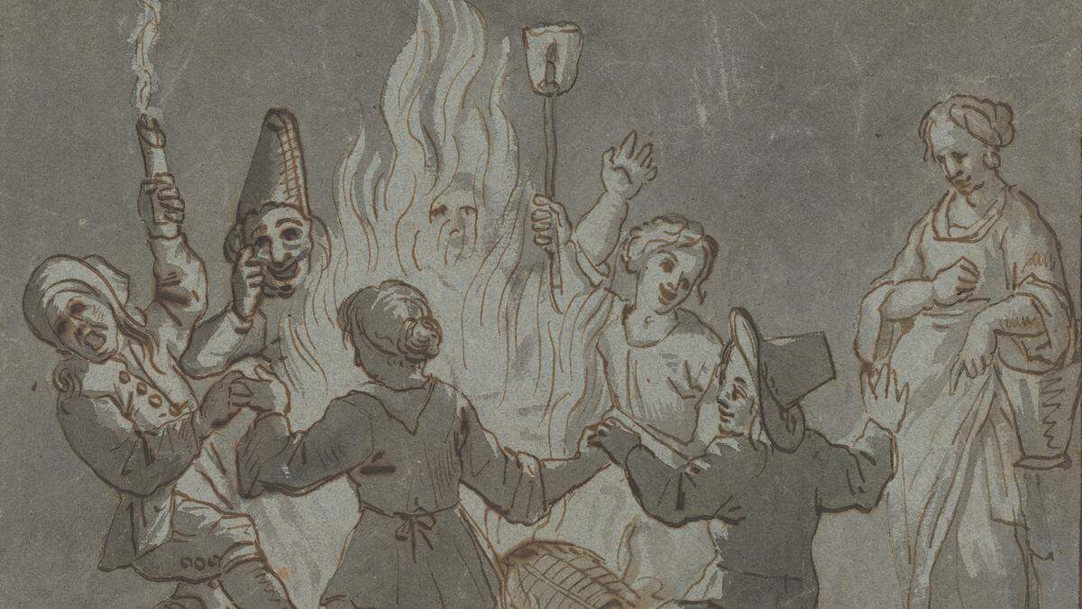 Blue paper sketches like “Figures Dancing Around a Fire” by Peter van Laer are on display at the Ackland Art Museum in Chapel Hill, N.C.  They’re part of “Drawn to Life: Master Drawings from the Age of Rembrandt in the Peck Collection,” which&nbsp;includes dozens of 17th and 18th century drawings by Dutch and Flemish artists.