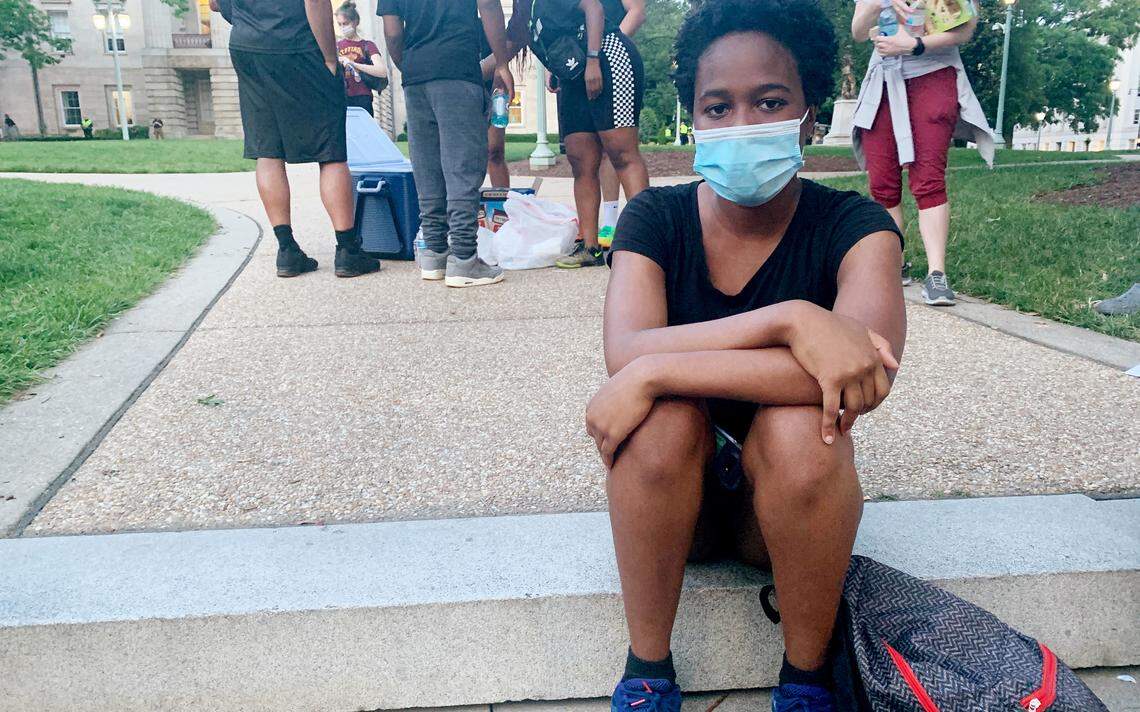 Jordan Sample, 20, Raleigh. “I’m very tired of seeing every day on the news that innocent black people are getting killed for no reason.”