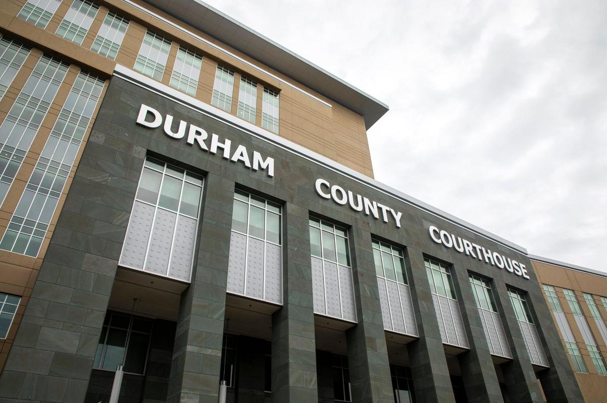 The Durham County Courthouse, where crime victims have landed hearings to air complaints.