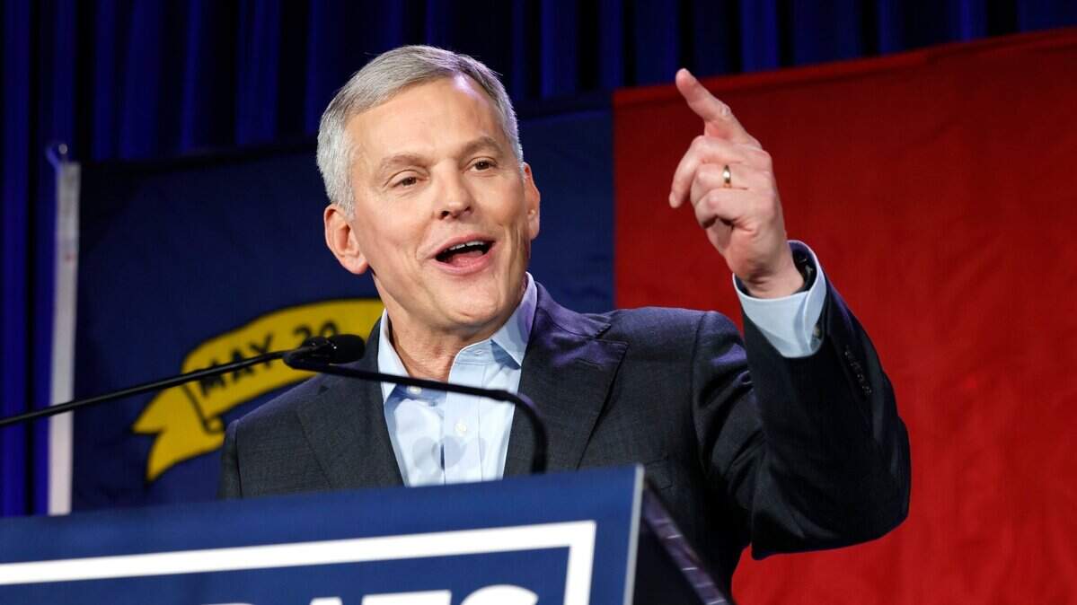 Governor-elect Josh Stein speaks to the crowd during a North Carolina Democratic Party election night event at the Marriott City Center in Raleigh, N.C., Tuesday, Nov. 5, 2024.