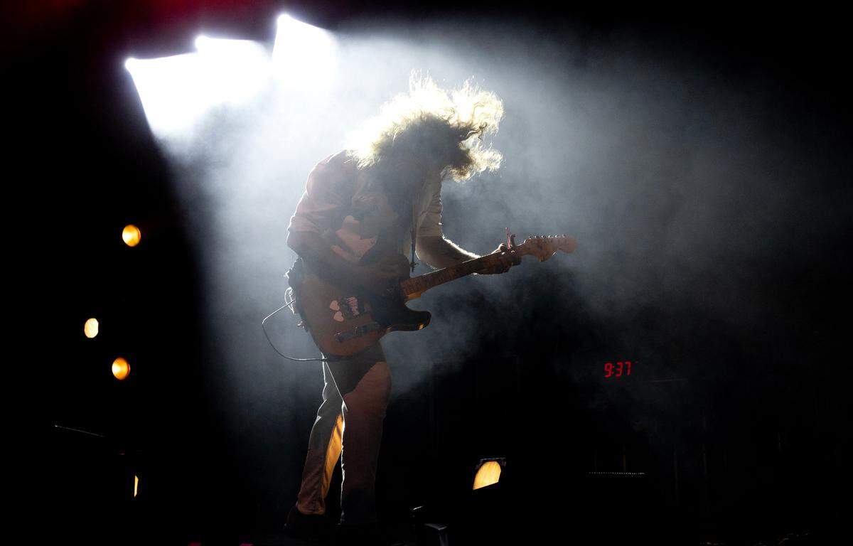 My Morning Jacket and Jim James along with Nathaniel Ratliff and The Nightsweats play Raleigh, N.C.’s Coastal Credit Union Music Park at Walnut Creek, Saturday night, Sept. 28, 2024.