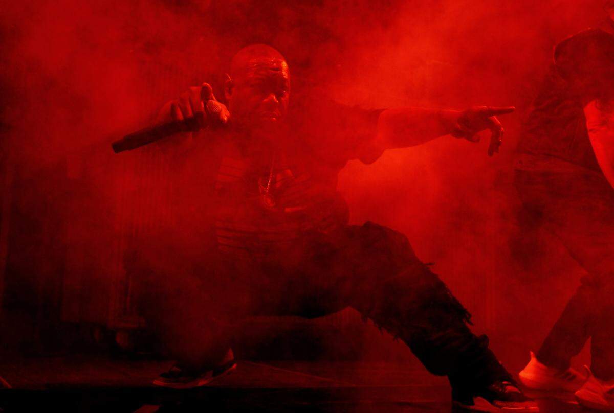Killer Mike and Run the Jewels open for Rage Against the Machine in concert, Sunday night, July 31, 2022 at Raleigh, N.C.’s PNC Arena.