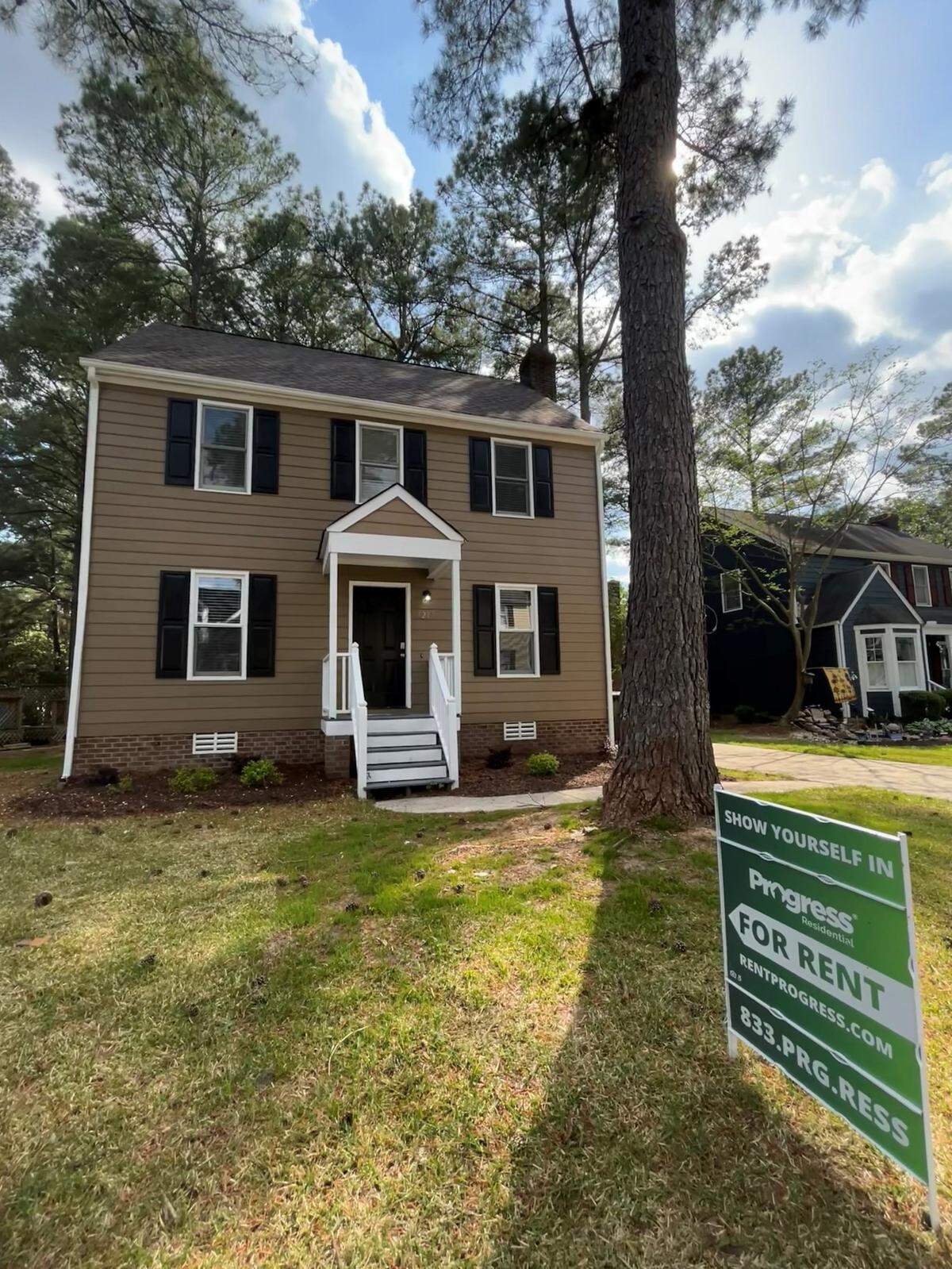 A Raleigh home owned by Yamasa was advertised for rent at $1,885 a month by Progress Residential on April 23. The company paid $295,000 for the house, 7217 Ewing Place, two months earlier.