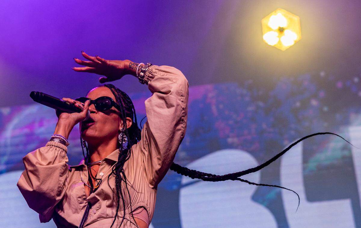 The Digable Planets perform Day 2 of the Hopscotch Music Festival Friday, Sept. 8 2023 at City Plaza in Raleigh.