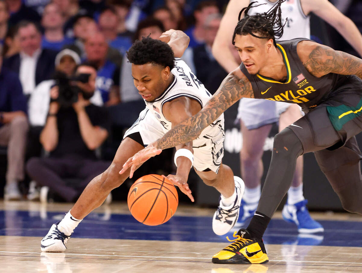 Duke’s Jeremy Roach (3) steals the ball from Baylor’s Jalen Bridges (11) during the second half of Duke’s 78-70 victory over Baylor at Madison Square Garden in New York City Wednesday, Dec. 20, 2023.