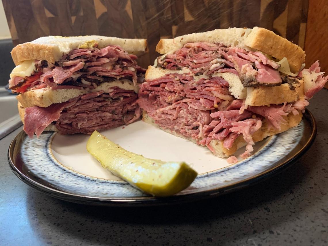 The Empire State sandwich at Mookie’s Deli is a triple decker loaded with 24 ounces of meat and a choice of a dozen toppings and cheeses on rye, pumpernickel or sourdough.