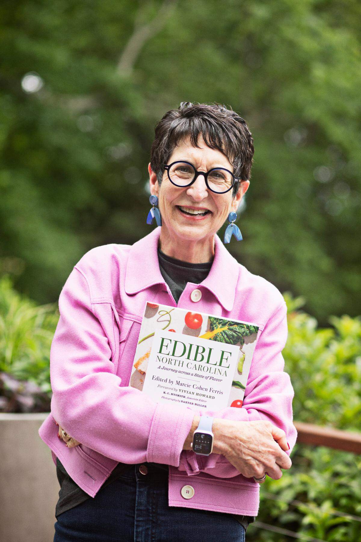Marcie Cohen Ferris at her Chapel Hill home on Thursday, May 12, 2022. Cohen Ferris is the editor of the recently published “Edible North Carolina : A Journey Across a State of Flavor.”