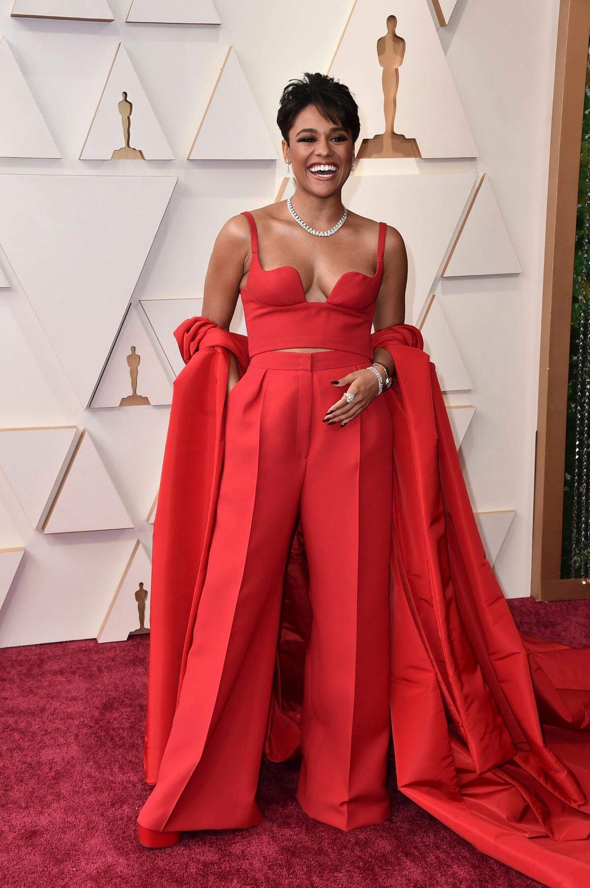 Ariana DeBose arrives at the Oscars on Sunday, March 27, 2022, at the Dolby Theatre in Los Angeles.